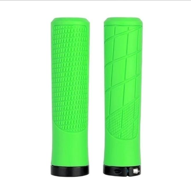 Rubber Handlebar Grips Folding Balance Bike Grips Shockproof Non-slip Mountain Bicycle Grip Aluminum Alloy Lock on MTB Cuffs