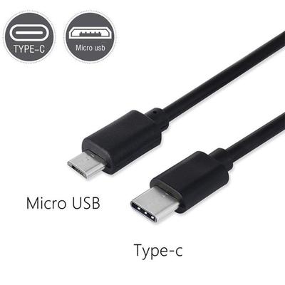 1/2/3 Stück Reverse Charging OTG-Kabel Typ-C auf Micro-USB Stecker-Stecker 30/100cm für Xiaomi Huawei OD3,5mm Schwarz Datenkabel