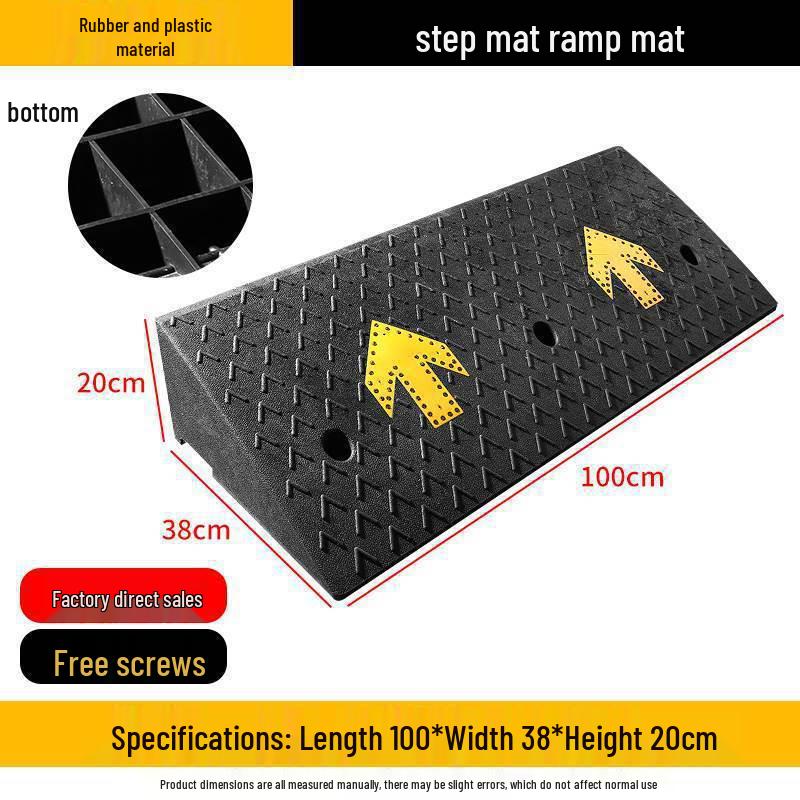 Heavy-Duty Rubber/Plastic Curb Ramp & Speed Bump Pad