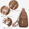 Solid Color Bohemian Chest Bag PU Leather Outdoor Shoulder Bag Crossbody Backpack  Hiking