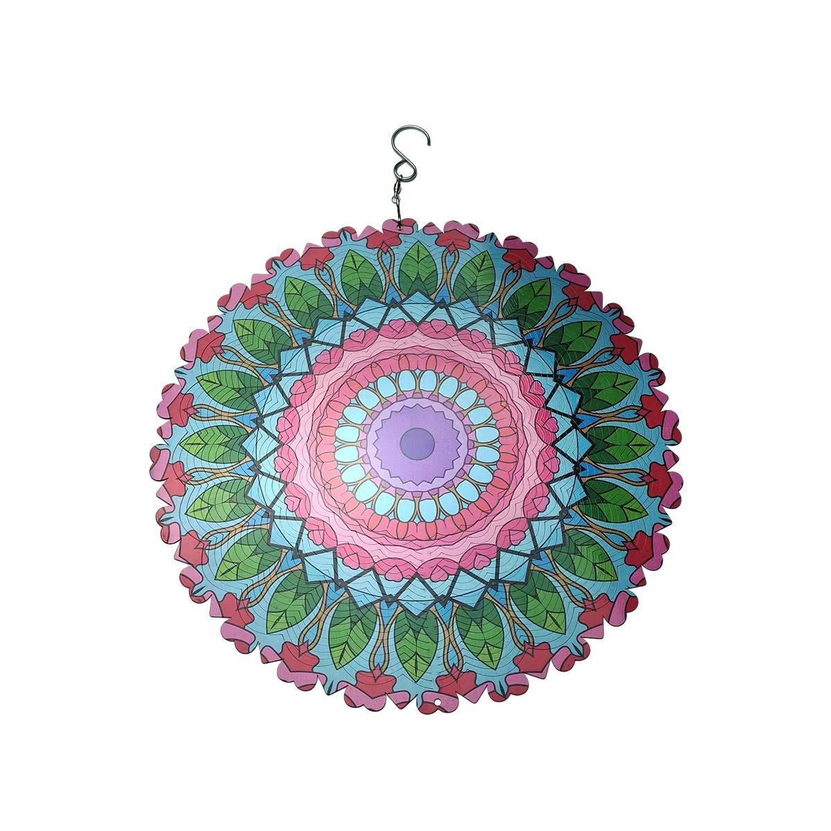 

3D вращающаяся музыка ветра мандала вращающаяся на ветру наружная садовая балконная дворовая креативная нержавеющая сталь декоративная подвеска