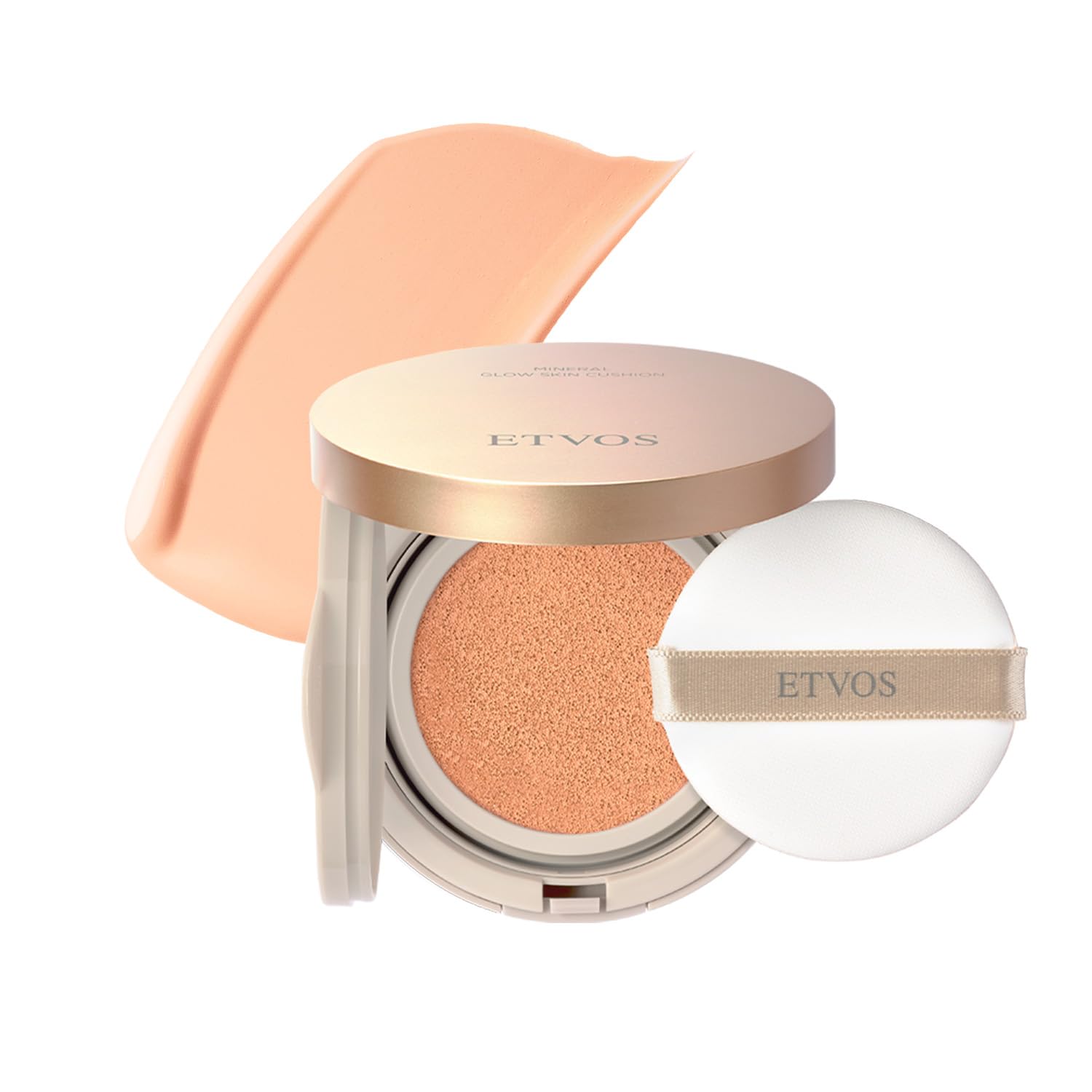 etvos Mineral Glow Skin Cushion (Case and Puff Included), SPF32 PA+++, 12g, #Natural Pink, Base Makeup, Human Ceramide