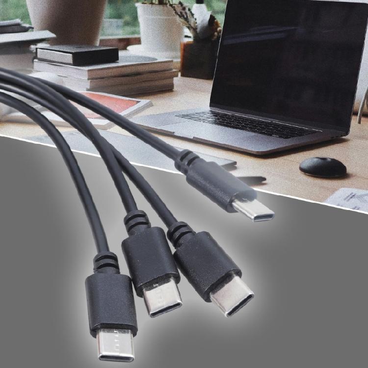 Y Shaped USB C Power Splitter Cable 5V 3A Charging Cord Simultaneous Multi Charging Solution For Travel Home Office