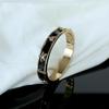 Stylish Black Enamel Fox Head Bracelet - Easy-to-Wear Bangle Jewelry