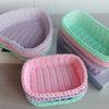 Hand Woven Wicker Basket Plastic Storage Basket New Desk Organizer  Fruit Display