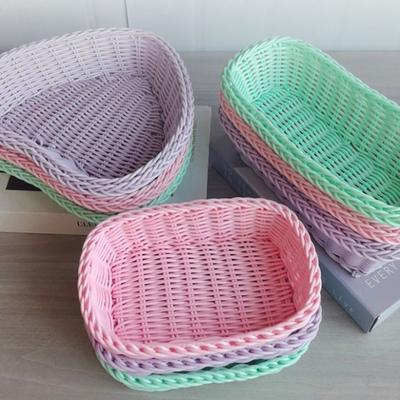 Kunststoff Weidenkorb Herzform Aufbewahrungskorb Neuer Imitations Rattan Korb Obstauslage