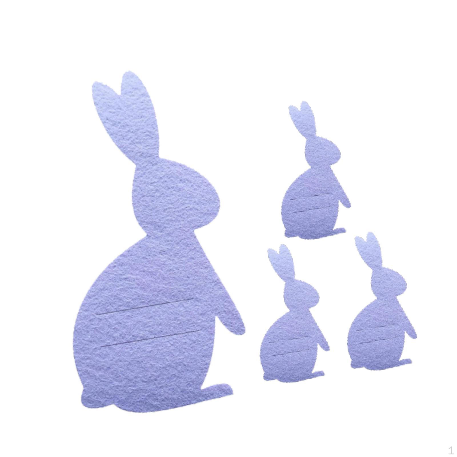 

4 шт. пасхальный кролик фетровые держатели для столовых приборов держатели для столового серебра сумки мешочки подарки украшение стола фиолетовый