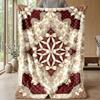 Ornate Bow Lace Pattern Theme blanket Lightweight Warm Flannel Blanket Decorative Throw Blanket for Home Decoration