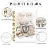 A printed cover notebook with recipe book illustrations and ingredient illustrations,for cooking enthusiasts,cooking plan record