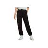 Li Ning Solid Color Logo Cuffed Loose Casual Pants Women Pants Black AKXS122-3