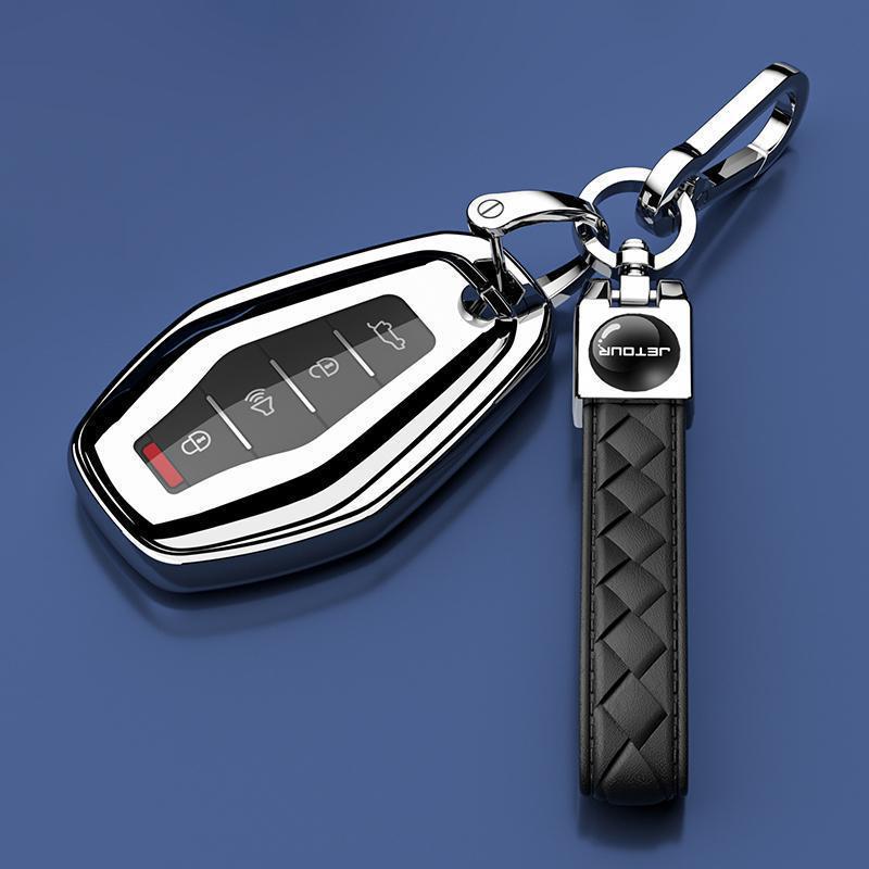 Chery Jetour X90 Key Case 2020-24: Dragon Design Protective Shell with Buckle.
