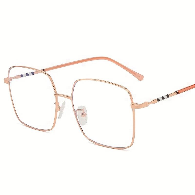 

Daily Lightweight 1 Fashionable Decorative Eyewear - Oversized Rectangular SpectacleFrame with Blue and Pink Accents
