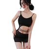 Sexy sexy waist hollowed out tight backless babes pure desire suspender dress women