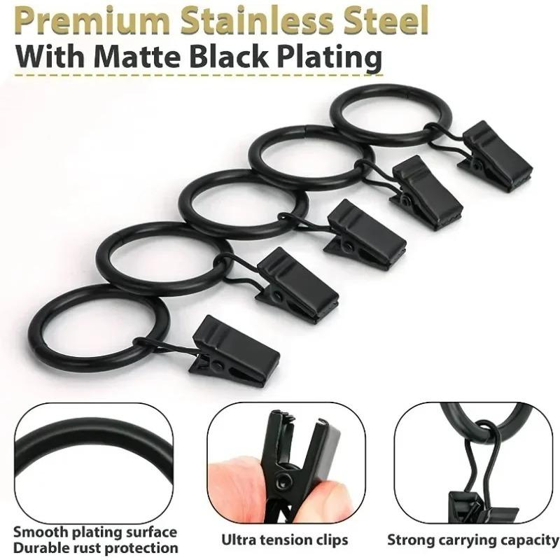 10-30Pcs Curtain Rings Clips for Curtain Hanging Photos Hats Rustproof Vintage Decoration Wire Holder Home DIY Storage Clips