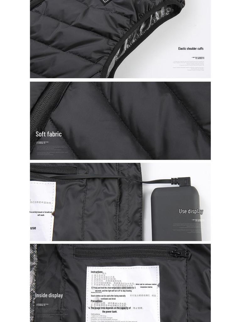 Graphene Heated Vest: Rechargeable, Unisex, Padded Electric Outerwear