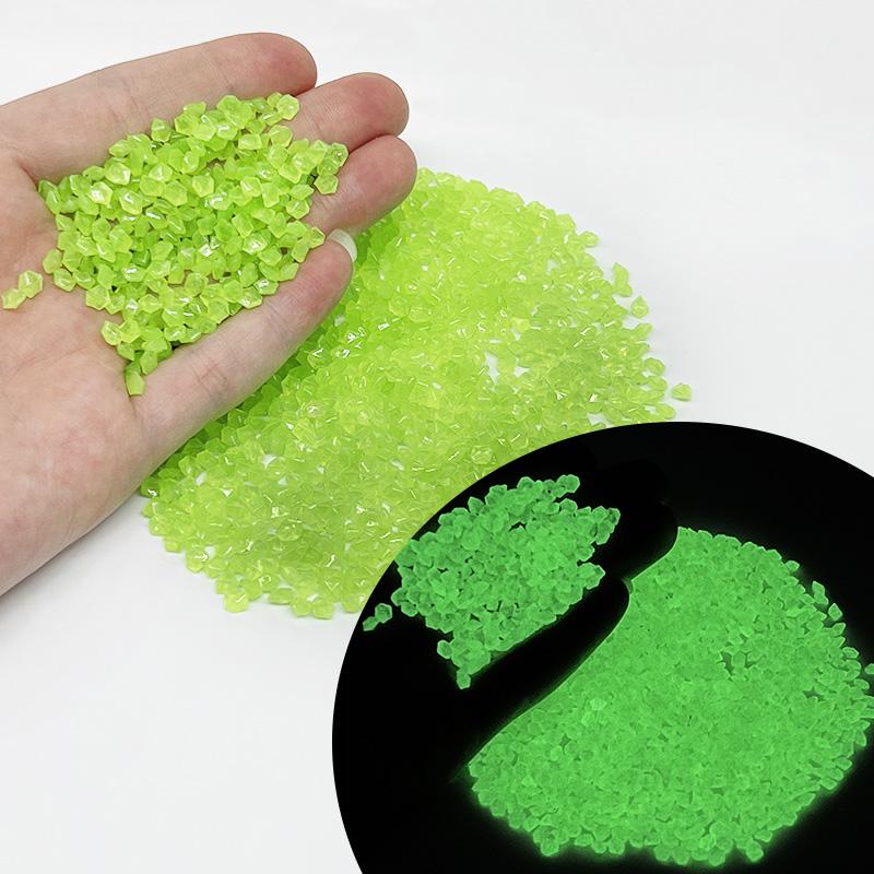 1000pcs Luminous Sand Glow In Dark Pebbles Stone Home Garden Outdoor Path Lawn Decoration Fish Tank Aquarium Decor 3-5mm