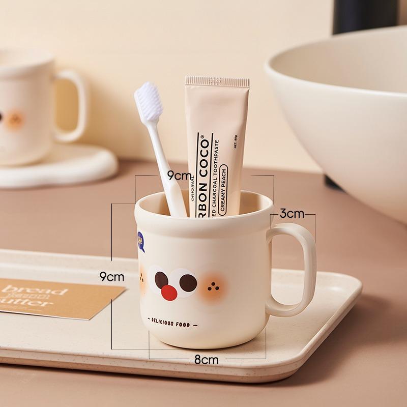 Plastic Tooth Brushing Cup, Tooth Washing Tank, Toothbrush Cup, Household Cute Cartoon Boy and Girl Anti-drop Mouthwash Cup