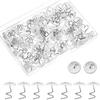 Bed Skirts P and Upholstery Tacks, 100PCS Transparent Plastic Head Screw Nail Clear Heads Twist Spiral Push P for Upholstery and Fixed Blankets Sofa