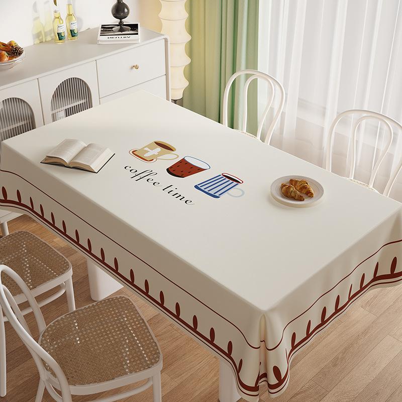 Rechteckige Esstisch-Tischdecke Wasserdicht Und Ölfest Leave-In Kaffeetisch-Tischdecke Einfach Und Vielseitig Esstischdecke Tischdecke