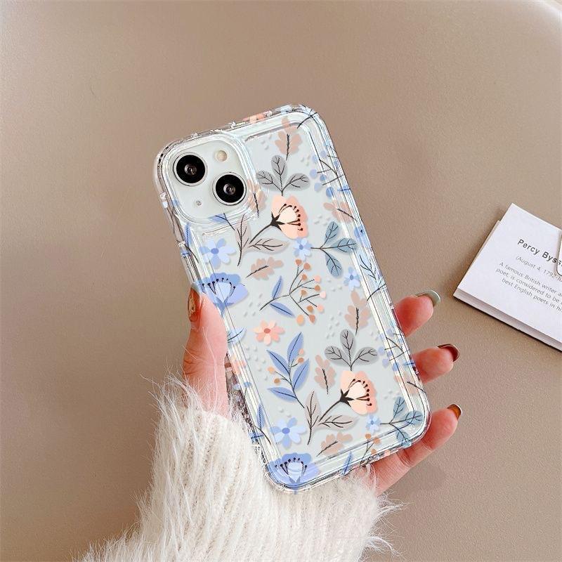 Suitable for Apple 16promax small fresh iPhone14/15/16 flower 11 simple 13Pro anti-drop 16