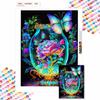 New Arrival 5D DIY Full Circle Diamond Painting "Glass Vase Butterfly" Embroidery Cross Stitch Home Decor Gift
