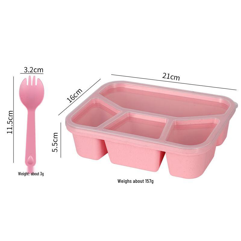 Wheat Straw 4-Compartment Lunch Box
