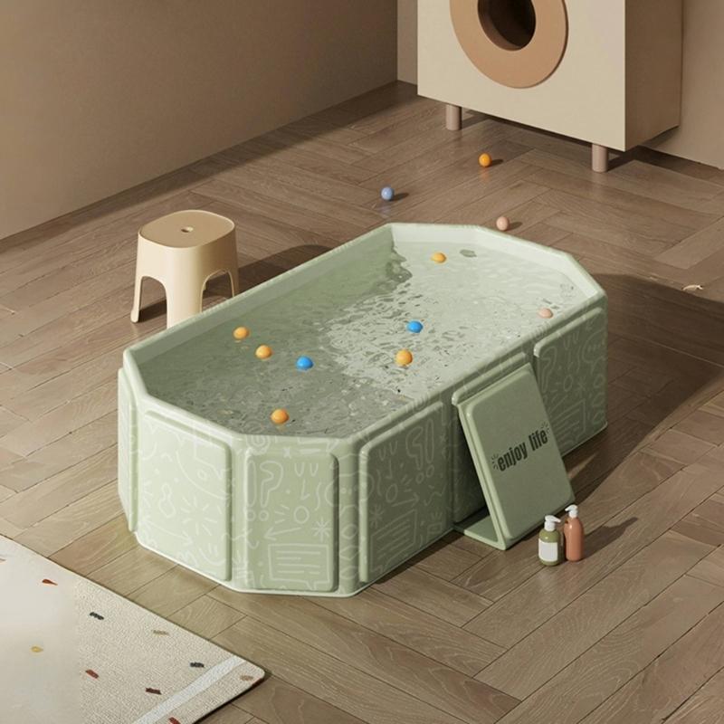 Draagbaar & Opvouwbaar Babybadje Grote Capaciteit Babybadkuip voor Comfortabel Baden van Pasgeborenen Thuis Dagelijks
