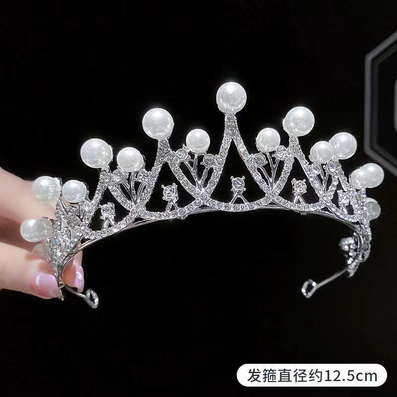 Children'S Crown Girl Crystal Crown Headgear Korean Fairy Princess Style Temperament Dress Accessories Crown Hair Accessories