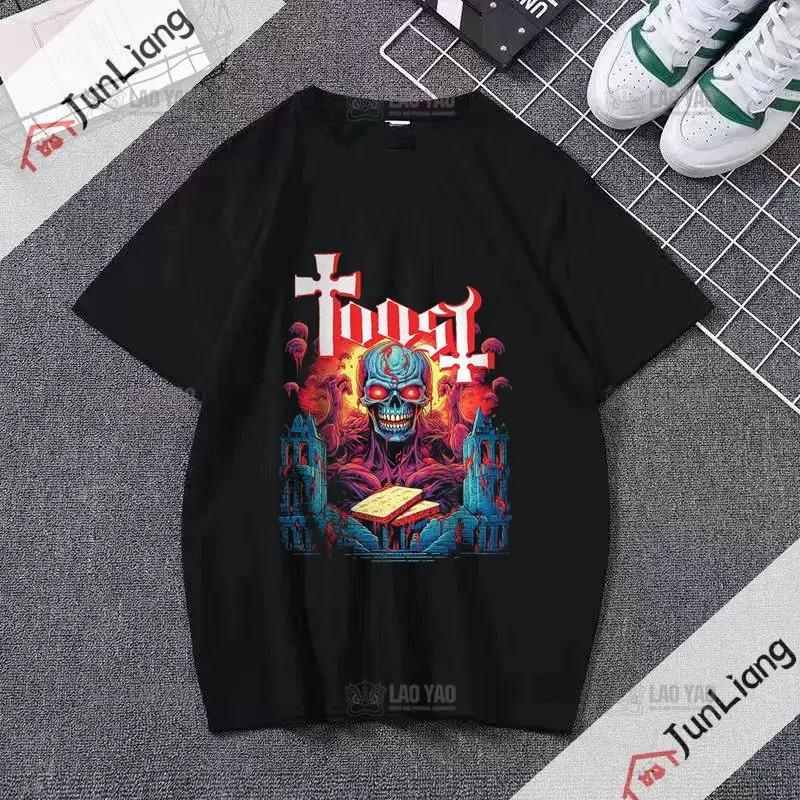 Ghost Band T-shirt Unisex's Hip Hop Graphic T-shirt Short Sleeve Casual O-neck T-shirt Band Fan T-shirt for Both Unisex and Unisex