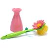 Blumenform Reinigungsbürste Antihaftöl Design Langer Griff Topfreiniger Kreatives Cartoon Geschirrspülwerkzeug