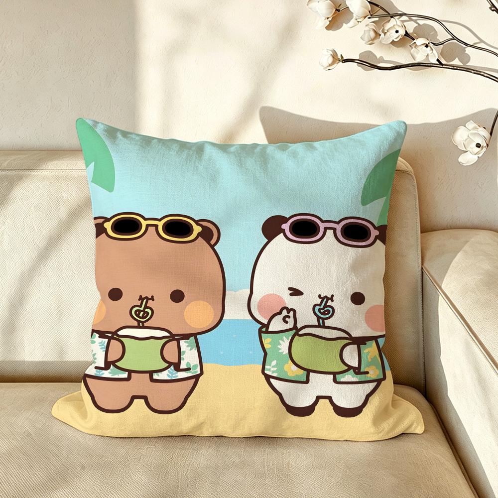 Character ddudu bbubu Cushion Cover Pillow Case Antidustmite Pillowcase Silky Short Plush Sofa Cushion Cover hot