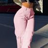 Women's Street Fashion Multi-Pocket Cargo Straight Leg High Waist Slim Fit Work Pants