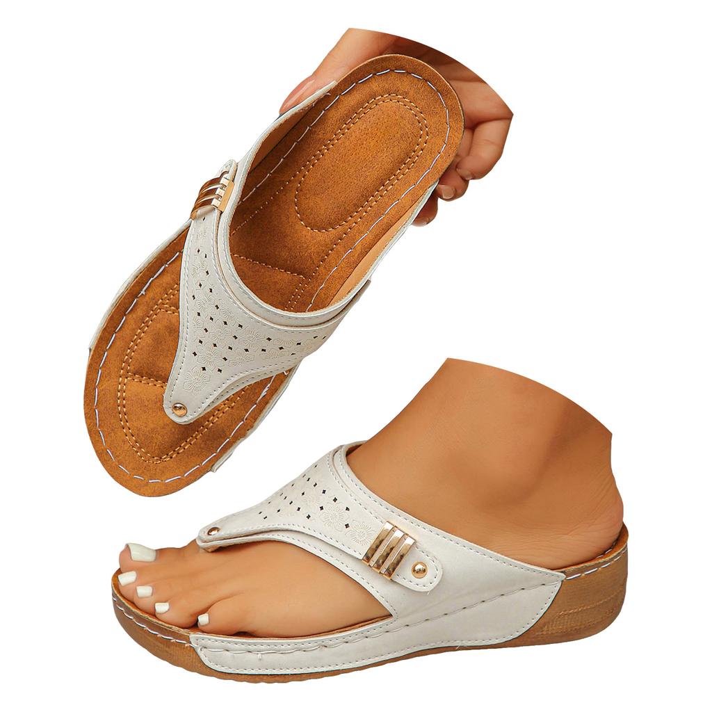 Women'S Flip Flops With Platform Heels Stylish And Casual Sandals Women Comfortable Arch Support Womens Beach Sandals Size 11