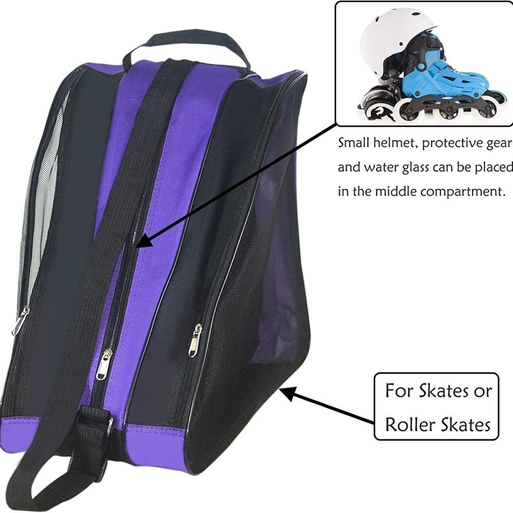 Adjustable Straps Roller Skate Bag Large Capacity Roller Skate Backpack Ice Skate Case