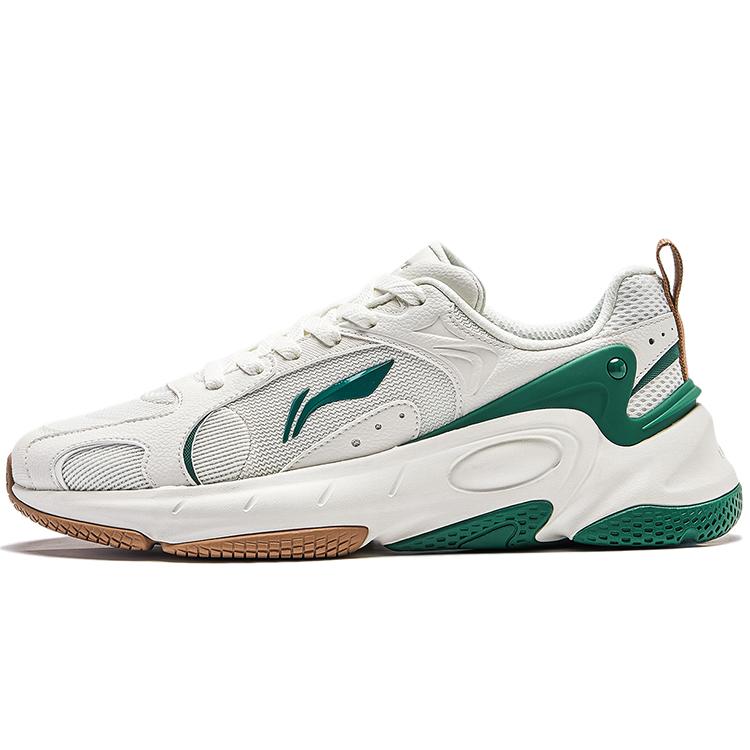 

Li Ning Low top Casual Shoes Men s White Green AGCT391-2 39