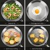 316 Stainless Steel Three-layer Frying Pan 20/22/24/26/28cm Uncoated Wok Pan Non Stick Pots Household Cooking Kitchen Cookware