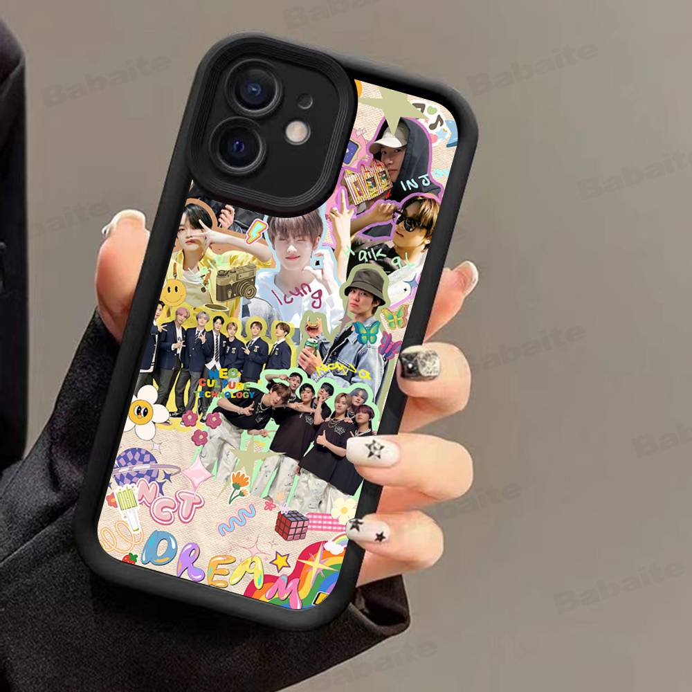 Band N-NCT MUSIC Für IPhone 17 Pro Max 16 15 14 13 12 11 Plus Schwarze Weiche Handyhülle