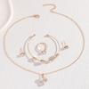 Copper Jewelry, High-End Butterfly Necklace, Stud Earrings, Jewelry Set, Bridal Wedding Dress, Dinner Accessories, Women