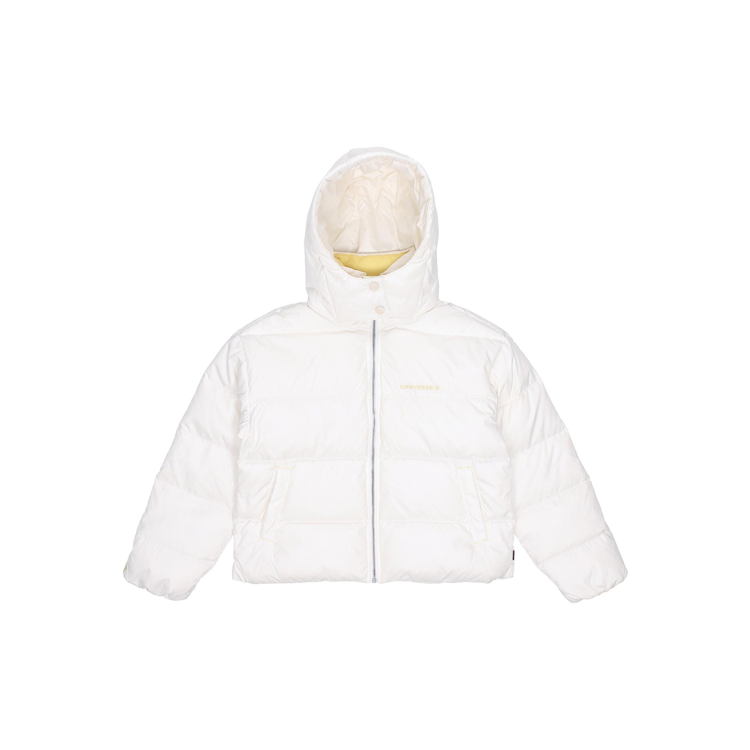(WMNS) Converse Short Down Textile Jacket Asia Sizing  White  Women s 10021998-A02 XS