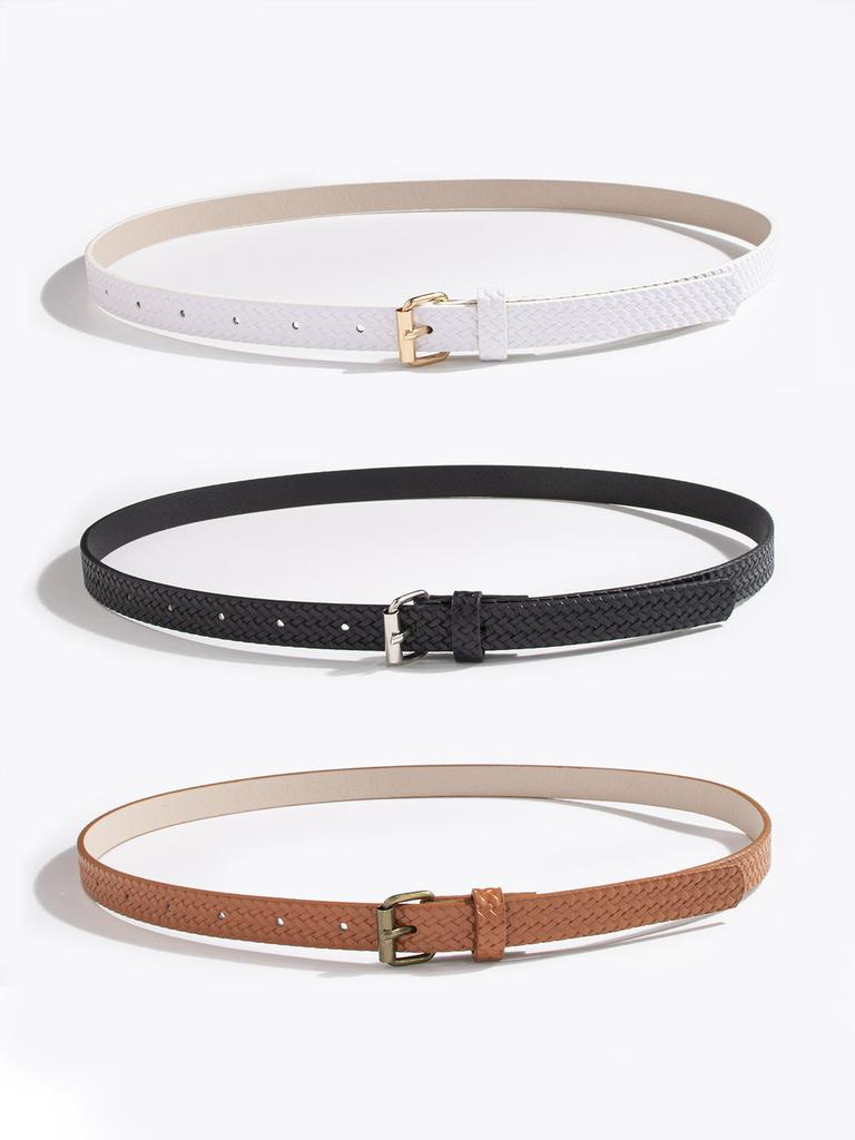 Stylish Faux Leather Snake Pattern Belt For Women With Pin Buckle And Versatile Style