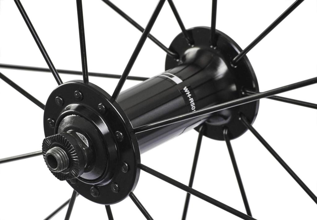 SHIMANO Rennrad-Rad 700C, Vorder- und Hinterrad-Set, Schwarz, EWHR501PCBY, WH-R501-P