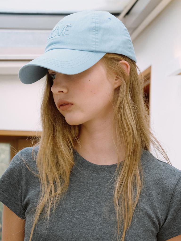 Elssibeui Lcve Logo Washed Cotton Ball Cap_Skyblue