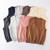 Fashion Comfortable Basic Pullover Sweater Uniform Undershirt Undershirt Sleeveless Thin Solid Color Female Student Knitwear