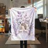 Custom Name Customizable Animal Banner Art Flannel Blanket, High quality Comfortable for All Seasons, Home Decor, Warmth and Comfort