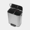Brabantia - poubelle à pédale 2x30l matt steel - 211461