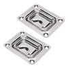 2 Pcs Recessed Hatch Pull Handle 316 Stainless Steel Flush Mount Ring Pull Handle for Boats Yachts