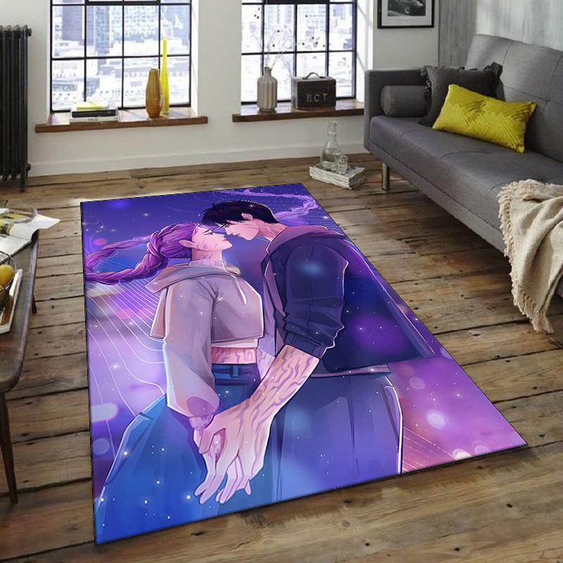 1pc KPop Demon Hunters18 Design Area Rug - Non-Slip, Soft & Cozy Floor Mat for Living Room, Bedroom, Office - Indoor/Outdoor Decorative Carpet
