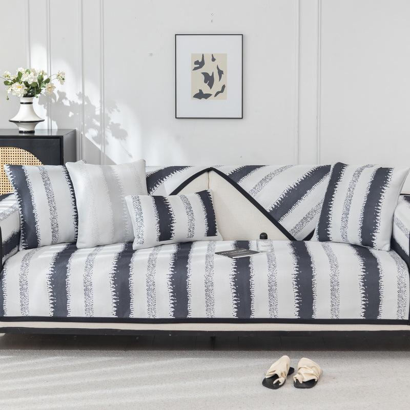 Summer Ice Silk Sofa Cushion Summer Mat Non-Slip Ice Pad Summer Leather Sofa Cover Cover Cloth