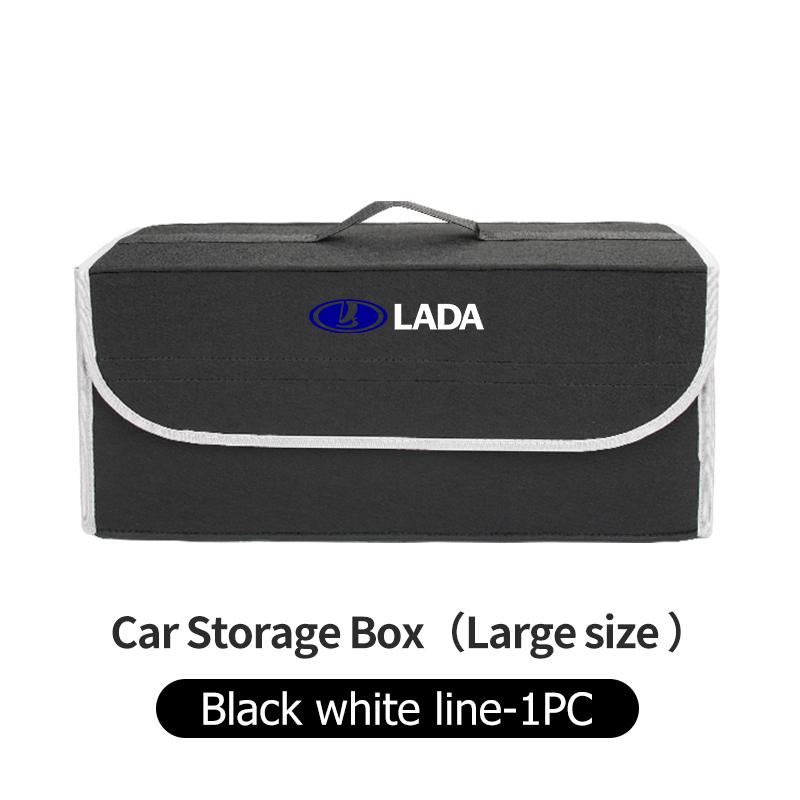Car Trunk Organizer Felt Foldable Portable Storage Container For Lada Niva Vesta 4X4 Samara Kalina Largus Priora Granta