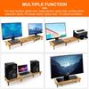Suporte para Monitor Pezin & Hulin, Suporte para Computador, Suporte de Mesa, Suporta Dois Monitores, 9,5 cm de Altura, Largura e Ângulo Ajustáveis, Armazenamento de Mesa, Adequado p